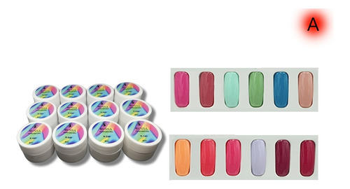 Gel Painting Para Uñas Gama De 12 + 12 Pzs Mussa Manicure.