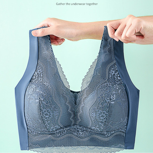 Sujetador Tipo Bandeau Sin Alambre De Encaje Para Mujer, 4 P