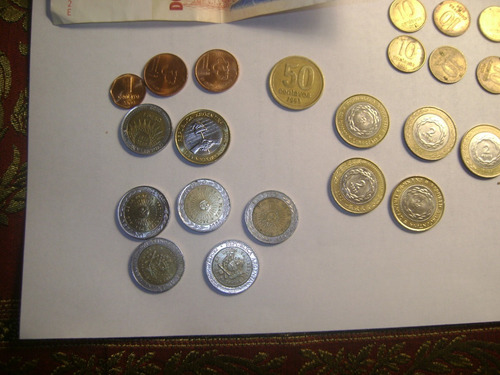 Lote 28 Monedas Argentina Mas 1 Billete 2 $ Lote Xiv'95