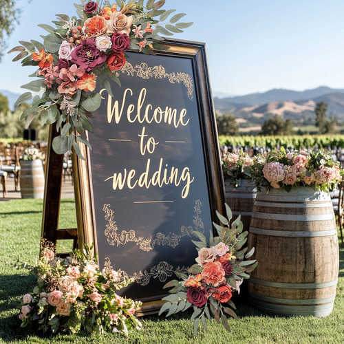 Mesa De Boda De Gama Alta Con Diseño De Ramo Simulado En U,