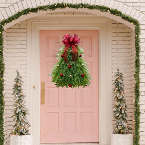 Guirnalda De De Navidad, Decoración Navideña Para Puerta