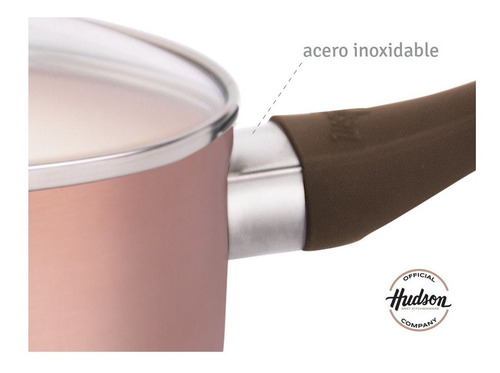 Imagen 4 de 9 de Bateria De Cocina Antiadherente Ceramico Hudson 5 Piezas