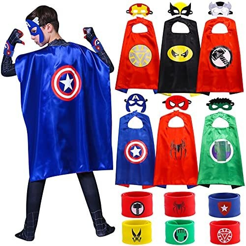 Daokey Superhéroe Capas Y Máscaras Regalos Niños Capas Super