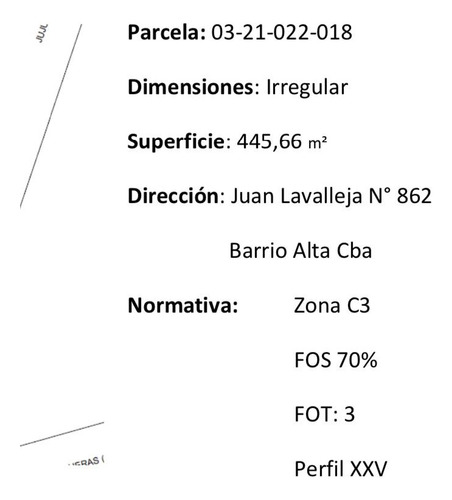 Alta Cba. - 720m2 - Lavalleja 862 Salida Por Jujuy