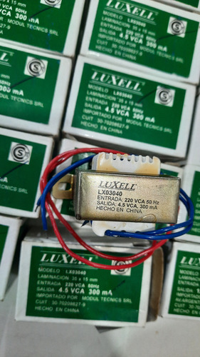 Transformador (10 Unid)220 Vca 50hz A 4.5 Vca 300 Ma En Caja (Usado)