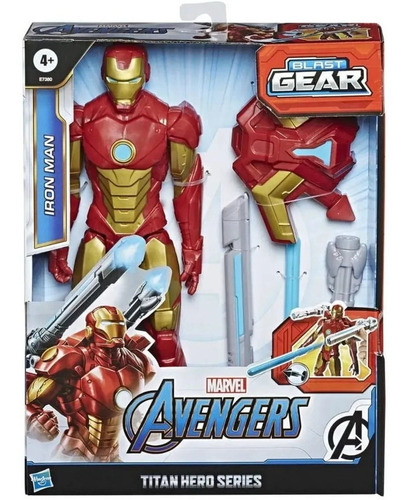 Imagem 2 de 5 de Boneco Homem De Ferro Blast Gear Avengers - Hasbro E7380