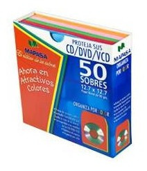 Sobre Mapasa Cd Arcoiris 12.7x12.7 C/50pzs /vc