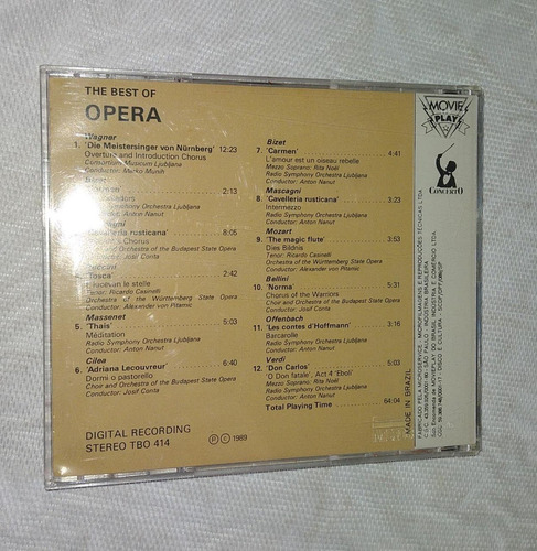 Cd The Best Of The Opera ( 18776 ) (Usado)
