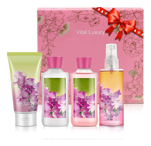 Vital Luxury Kit De Bao Y Cuerpo De Flores De Guisante, 3 On