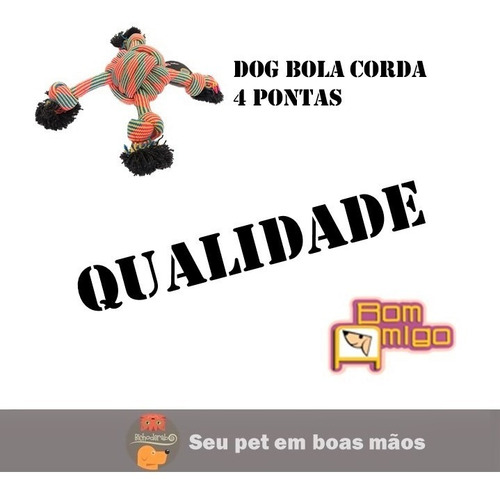 Mordedor Resistente Corda Para Cães Médio E Grande Bom Amigo