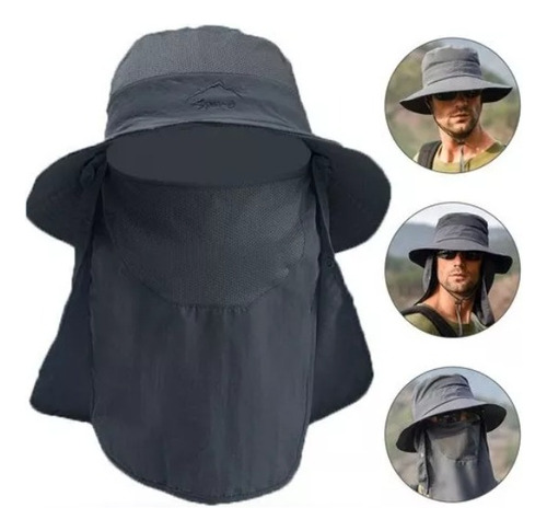 Gorro Pescador Protección Seca Uv Integral Rostro Y Nuca/lit