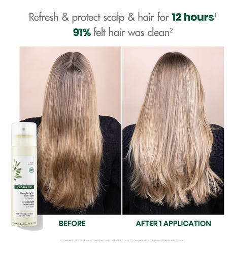 Klorane - Shampoo Seco Ultra-suave Com Aveia + Fórmula Suave