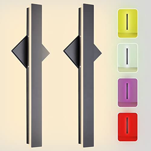 Luminaria De Pared Exterior Rgb Exteriores, 28w, Modern...