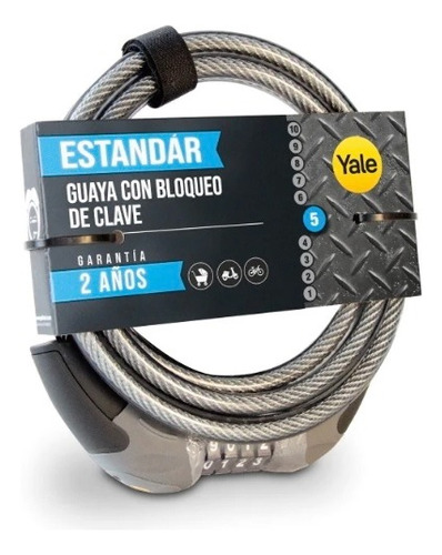 Candado Bicicleta Yale Tipo Cable Con Clave Combinación Ycc1