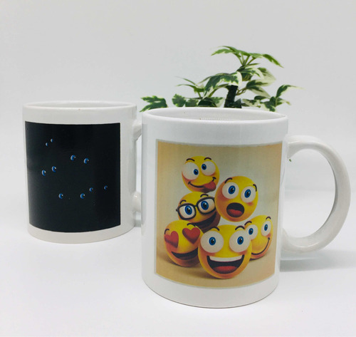 Taza Magica Ceramica Diseños Semaforo Emoji Friends Celular 