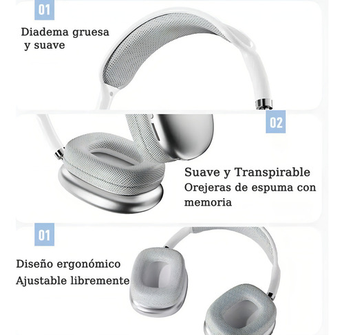 Y Auriculares Inalámbricos Diadema Bluetooth Con Micrófono