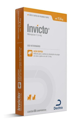 Invicto 11,4 Mg 6 Comprimidos (antipulgas Até 11,4kg)
