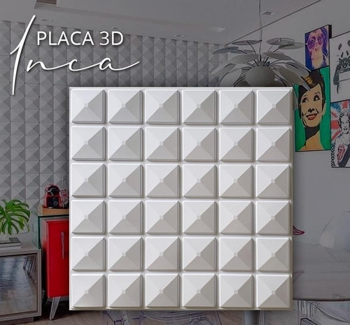 48 Peças Placas 3d Decorativas De Pvc 50x50cm