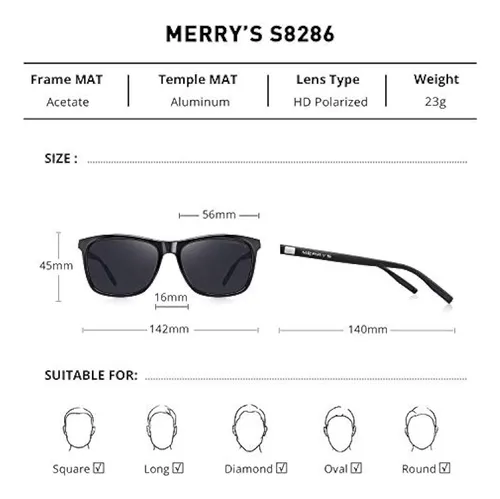 Merrys - Gafas De Sol Polarizadas Para Mujer De Aluminio Par