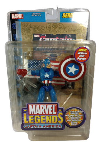 Marvel Legends Figura De Capitan America De Toy Biz