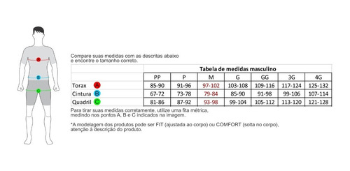 Imagem 4 de 4 de Bermuda Neo Classic Free Force Masculina Forro Ergo Excelent
