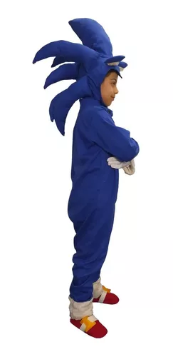 Sonic 2 Fantasia infantil de luxo do filme Sonic, Conforme mostrado., M