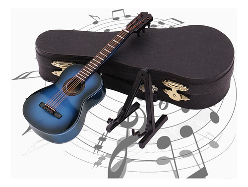 Mini Guitarra Con Soporte Y Estuche Para Niños