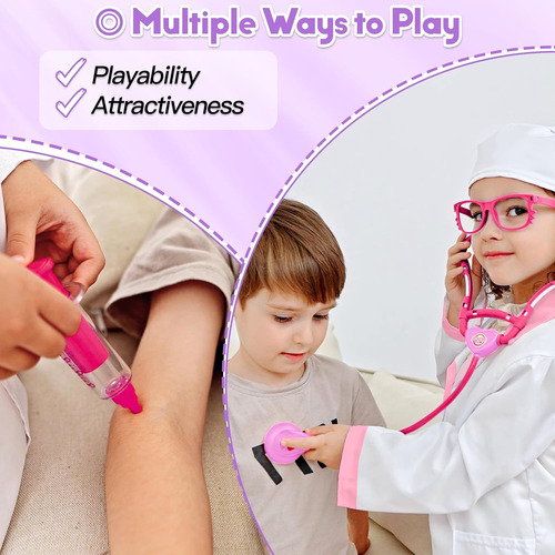 Doctor Kit For Toddlers Aged 3 4 5, Medical Pretend Play ...