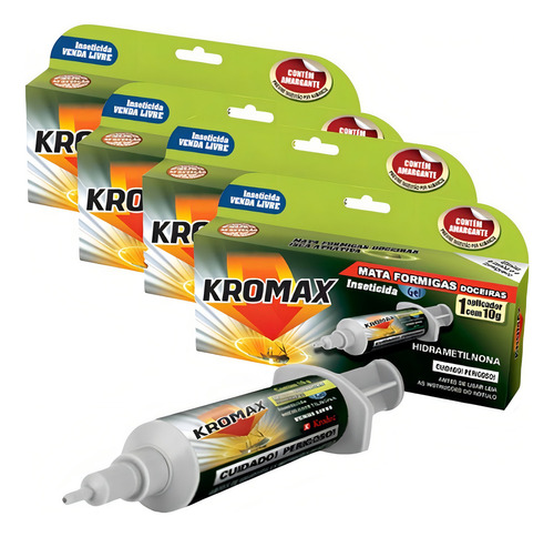 Veneno Mata Formiga Caseiras Em Gel Kromax 10g Unidades 4