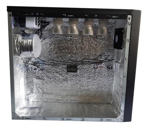 Estufa Indoor Completa Pc Grow 4 Lampadas Spectrum Timmer Cor Preto