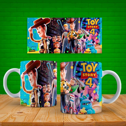 Imagen 5 de 5 de Plantillas Para Sublimar Tazas-poleras Toy Story