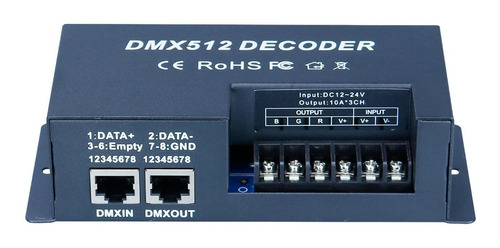 Joylit Dmx Decorder Controlador Led Dc 5 Para Tira Luz