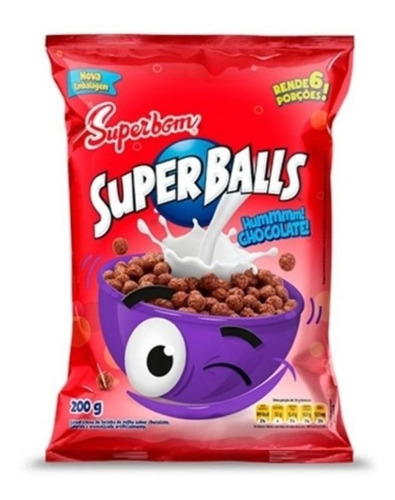 Cereal Matinal Superbom Super Balls Chocolate Em Pacote 200g