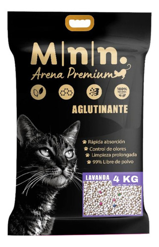 Arena Sanitaria Premium Minino Aroma Lavanda 4 Kg -snackfrut