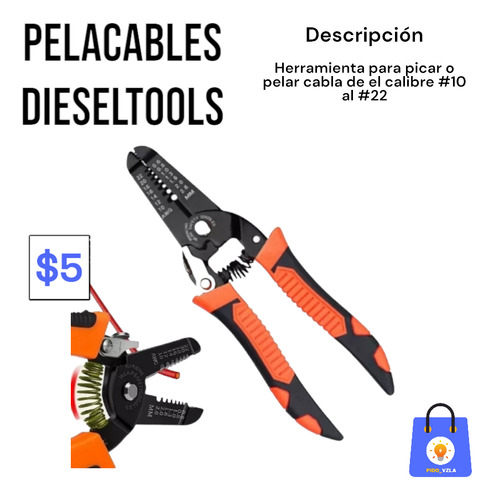 Pelacables Diesel Tools Con Diferentes Calibres