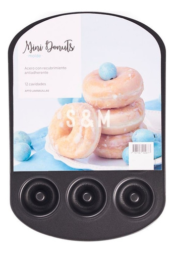Molde Para Mini Donas Rosquillas Donuts Línea Bronce Color Marrón