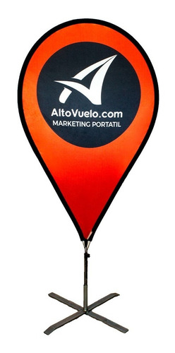 2 Fly Banner Publicitario Pointer Pop-up 150 Con Base Cruz