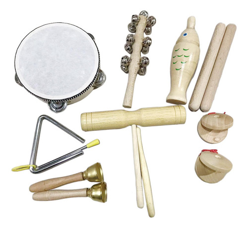 Juguete De Percusión Musical De Madera, Juego De 8 Piezas