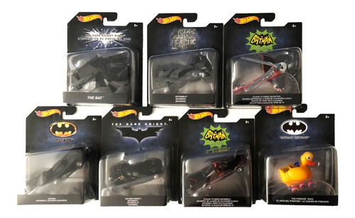 Hot Wheels Aut Batimovil Pato Del Pingüino The Bat Set De 7