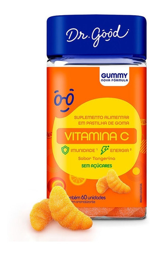 Vitamina C Em Gomas Sabor Tangerina 60 Gomas - Fini Dr Good