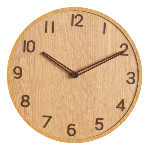 Reloj De Pared Nórdico De Madera Silent Art