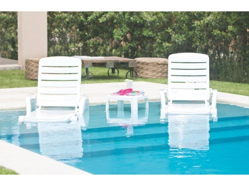 Combo X2 Reposeras Plegables Garden Life Toronto Blanco