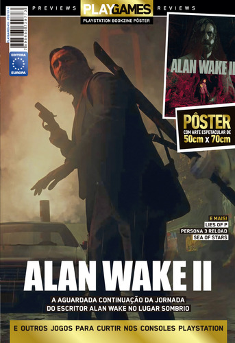 Superpôster Playgames - Alan Wake 2, De Editora Europa. Editorial Europa, Capa Mole, Edição 2024-02-29 00:00:00 Em Português