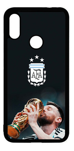 Funda Messi Campeon Mundial Para Xiaomi Redmi Mi A2 Lite Negro Personalizado