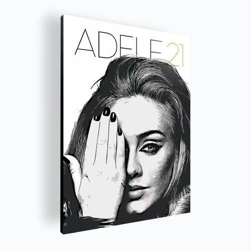 Cuadro Decorativo Mural Poster Adele 60x84 Mdf