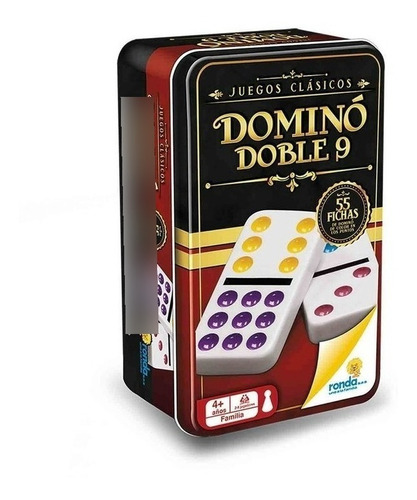 Juego Domino Doble 9 Lata