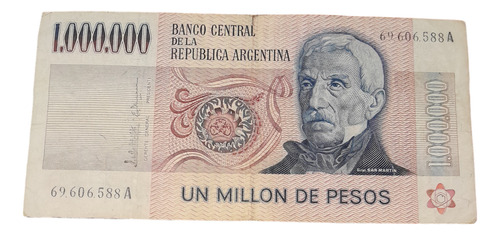 Billete 1000000 Pesos Un Millón Argentina Serie A