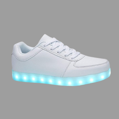 Zapato Tenis Blancos De Luz Led Deportivo Luminoso