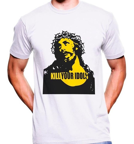 Camiseta Premium Dtg Rock Estampada Kill Your Idols Hombre