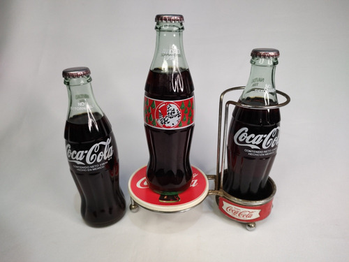 Coca Cola Botellas Navidad 1994 Promocional 3 Pz